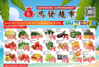 Superking Supermarket (North York) Flyer July 31 to August 6
