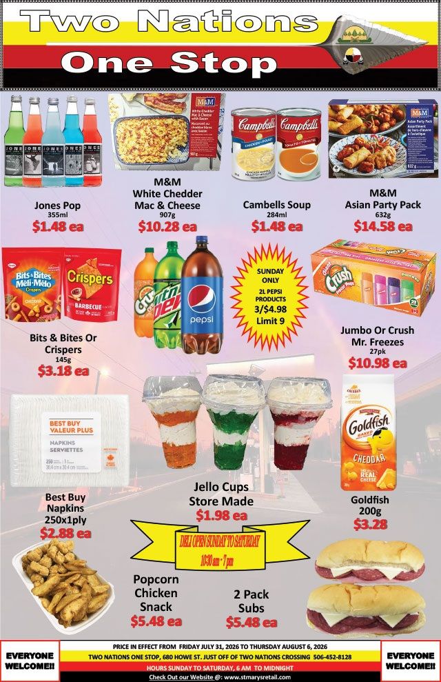Two Nations One Stop Flyer July 31 to August 6