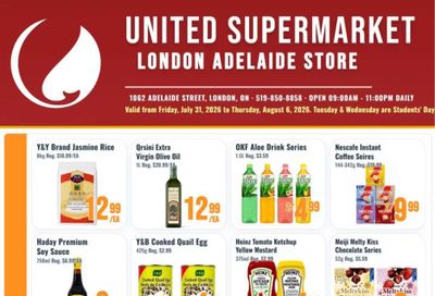 United Supermarket (London) Flyer July 31 to August 6