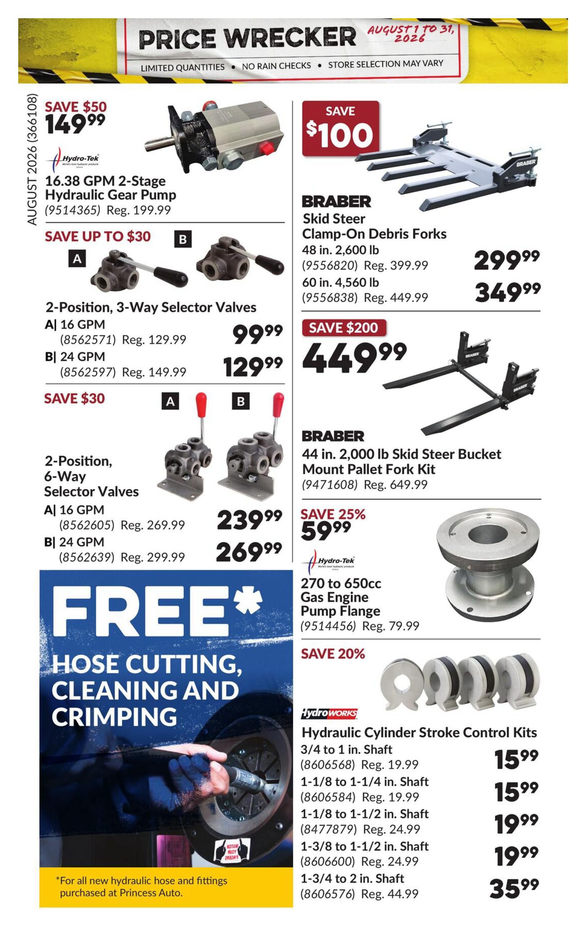 Princess Auto Price Wrecker Flyer August 1 to 31