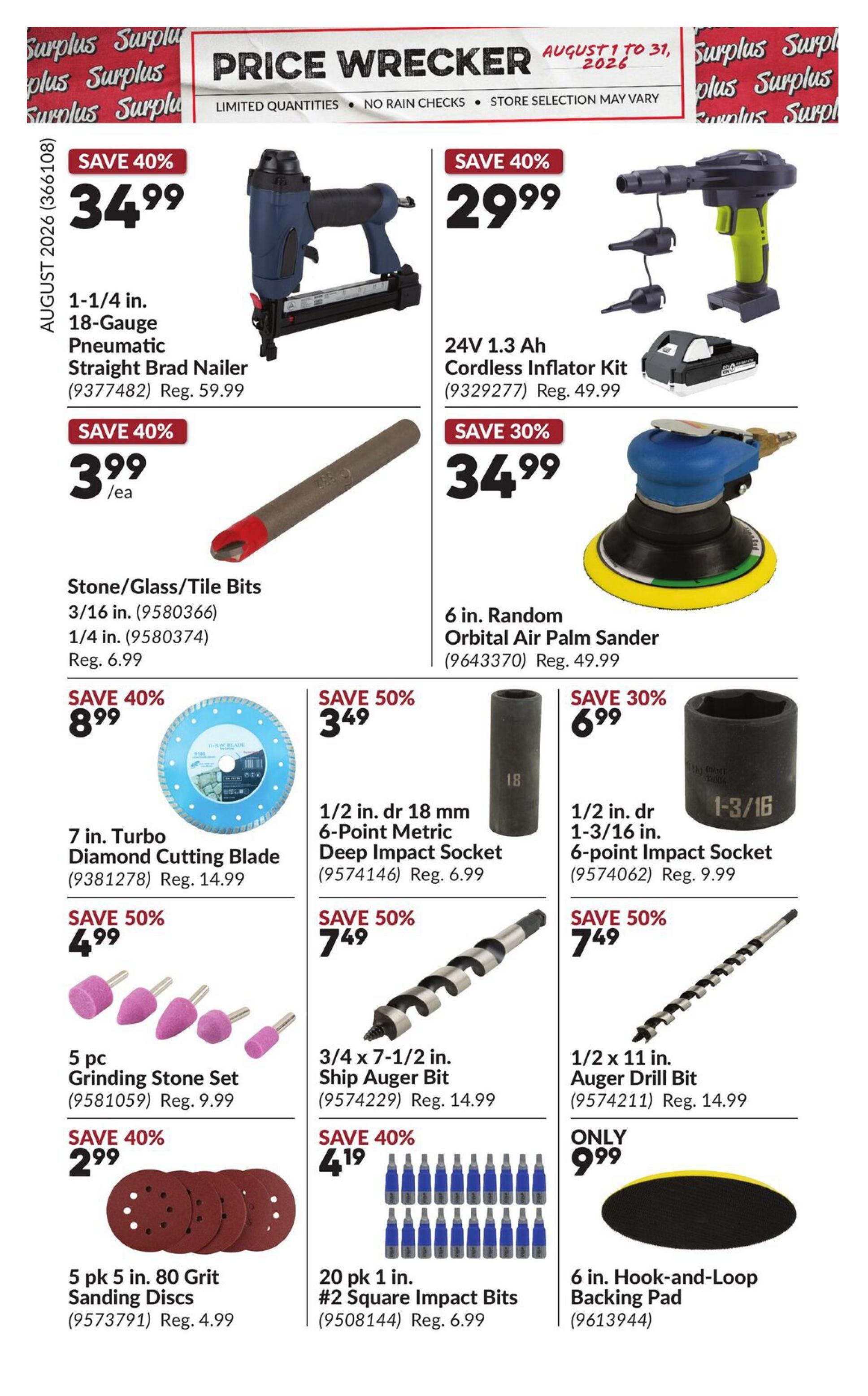 Princess Auto Price Wrecker Flyer August 1 to 31