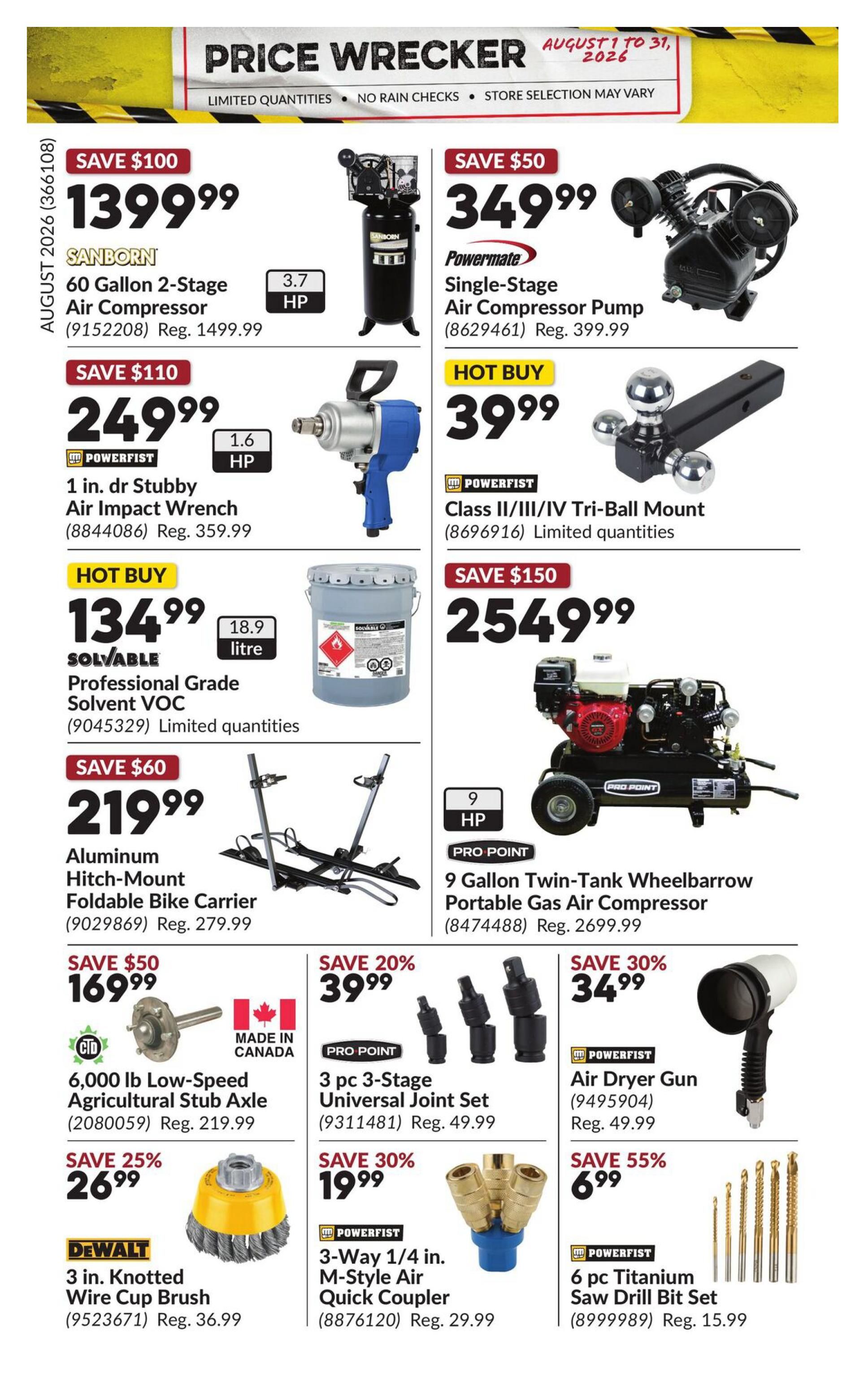 Princess Auto Price Wrecker Flyer August 1 to 31