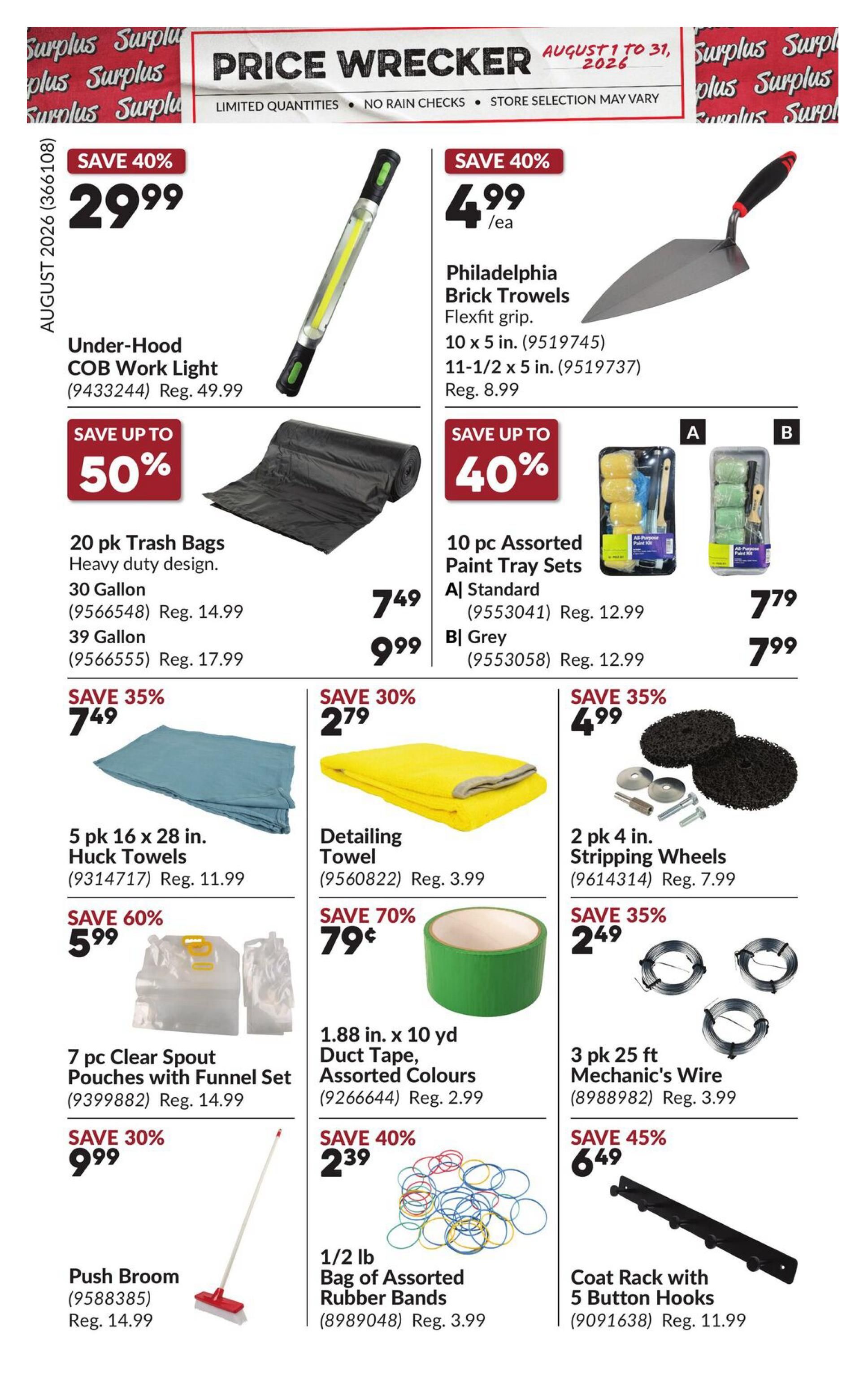 Princess Auto Price Wrecker Flyer August 1 to 31