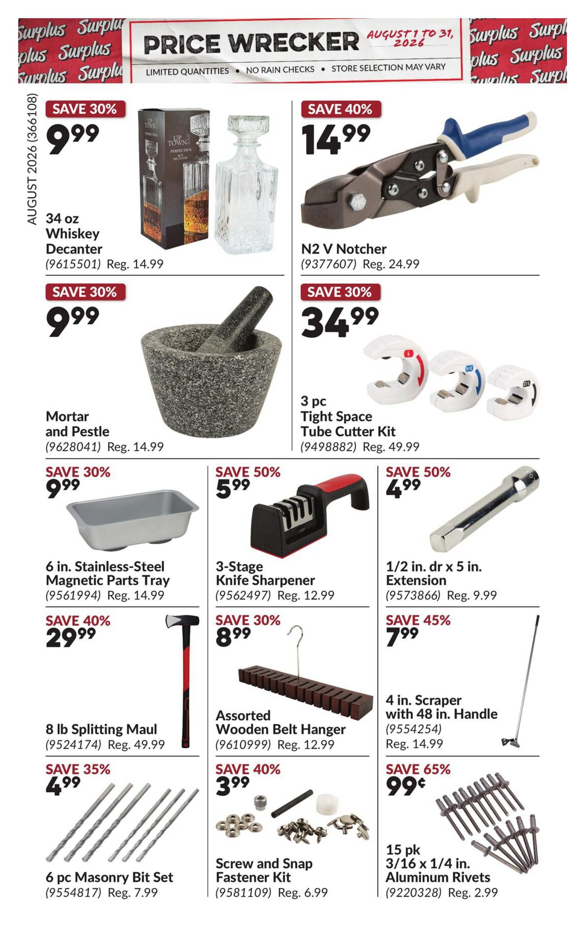 Princess Auto Price Wrecker Flyer August 1 to 31
