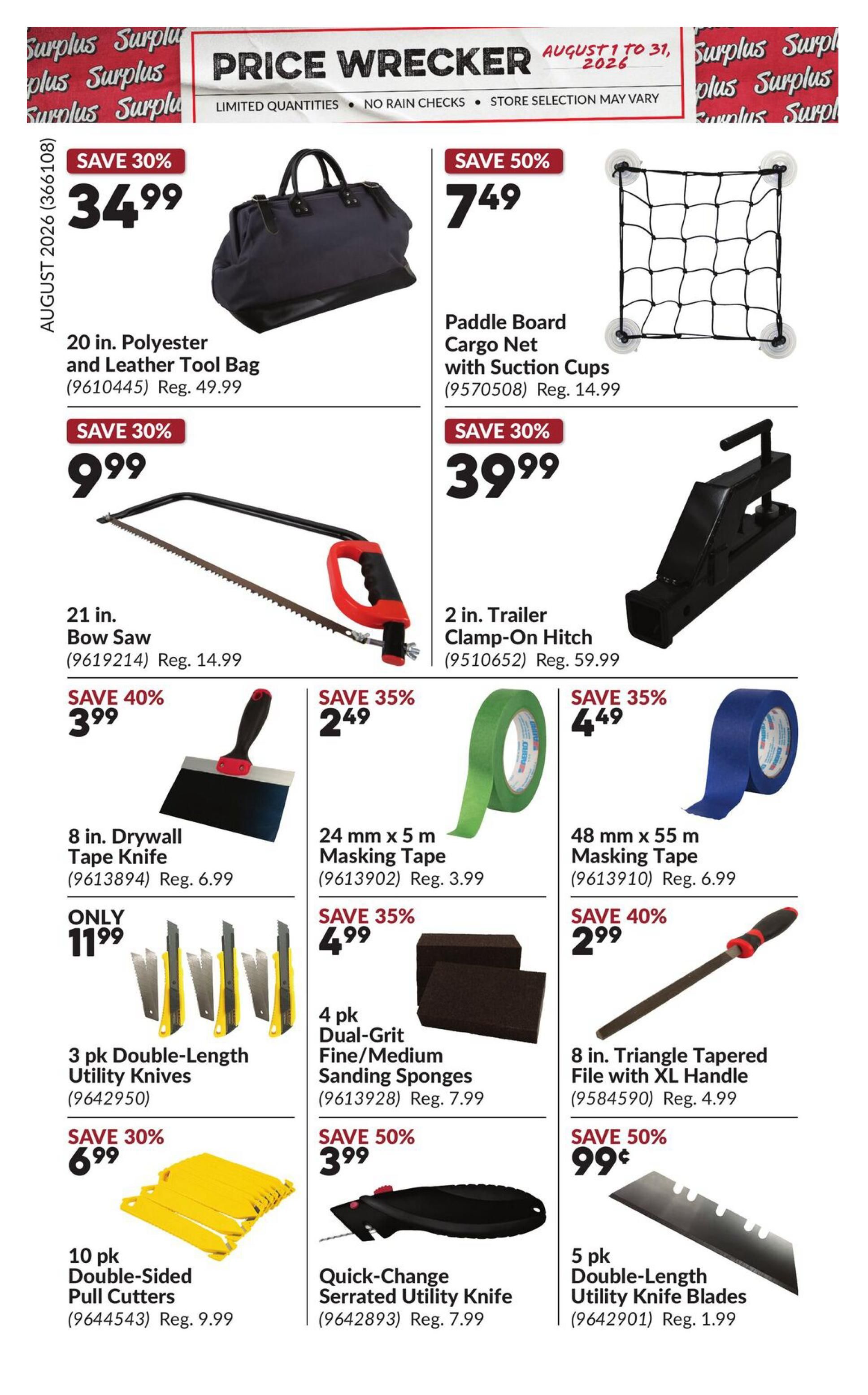 Princess Auto Price Wrecker Flyer August 1 to 31