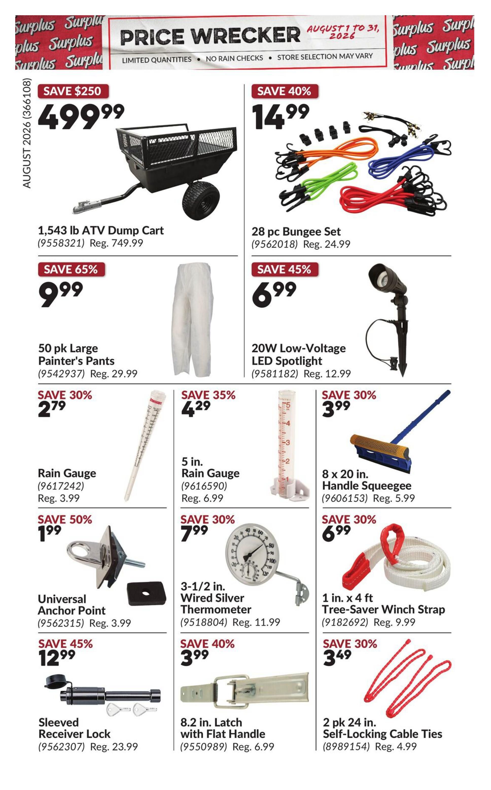 Princess Auto Price Wrecker Flyer August 1 to 31