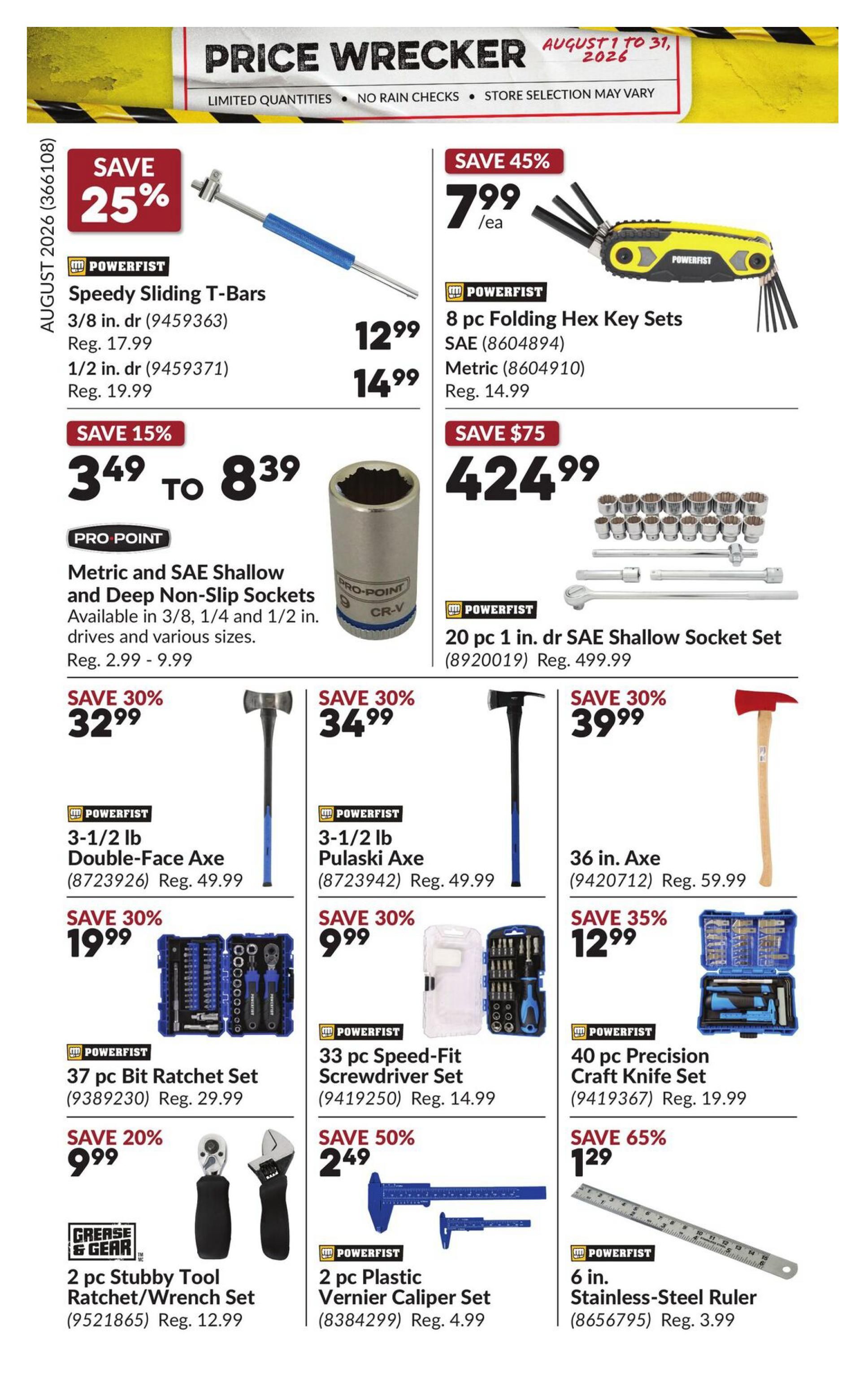 Princess Auto Price Wrecker Flyer August 1 to 31