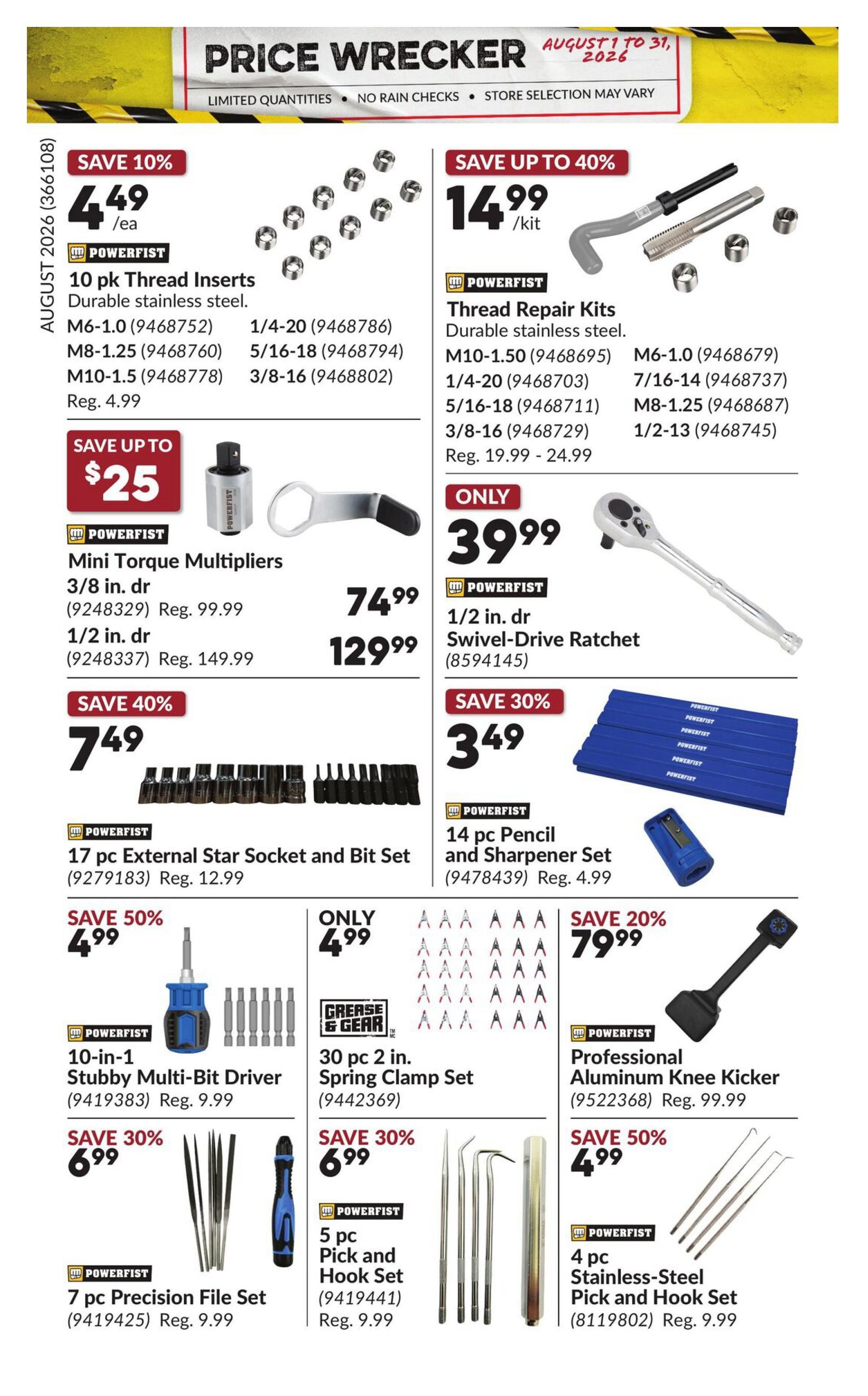 Princess Auto Price Wrecker Flyer August 1 to 31