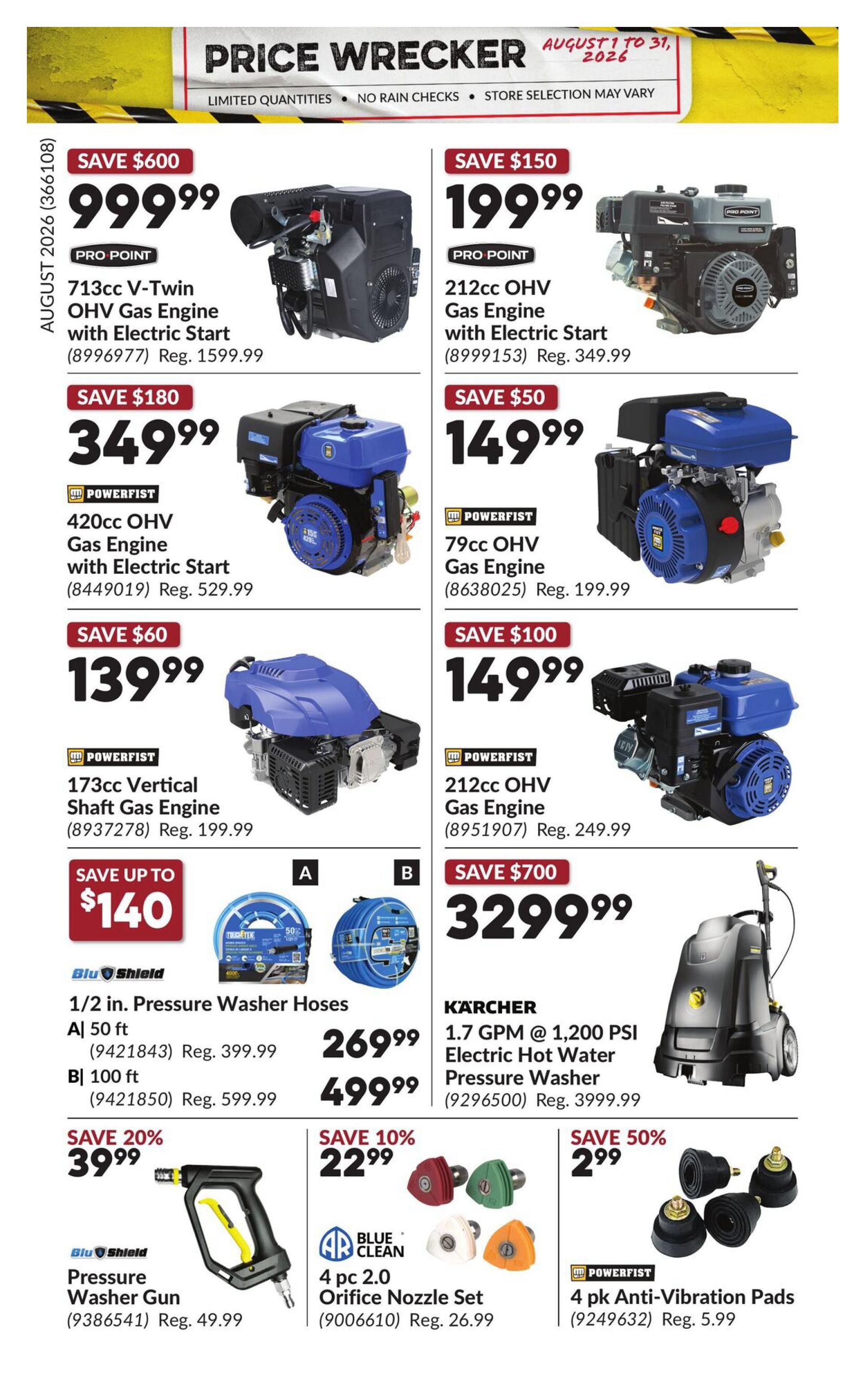 Princess Auto Price Wrecker Flyer August 1 to 31