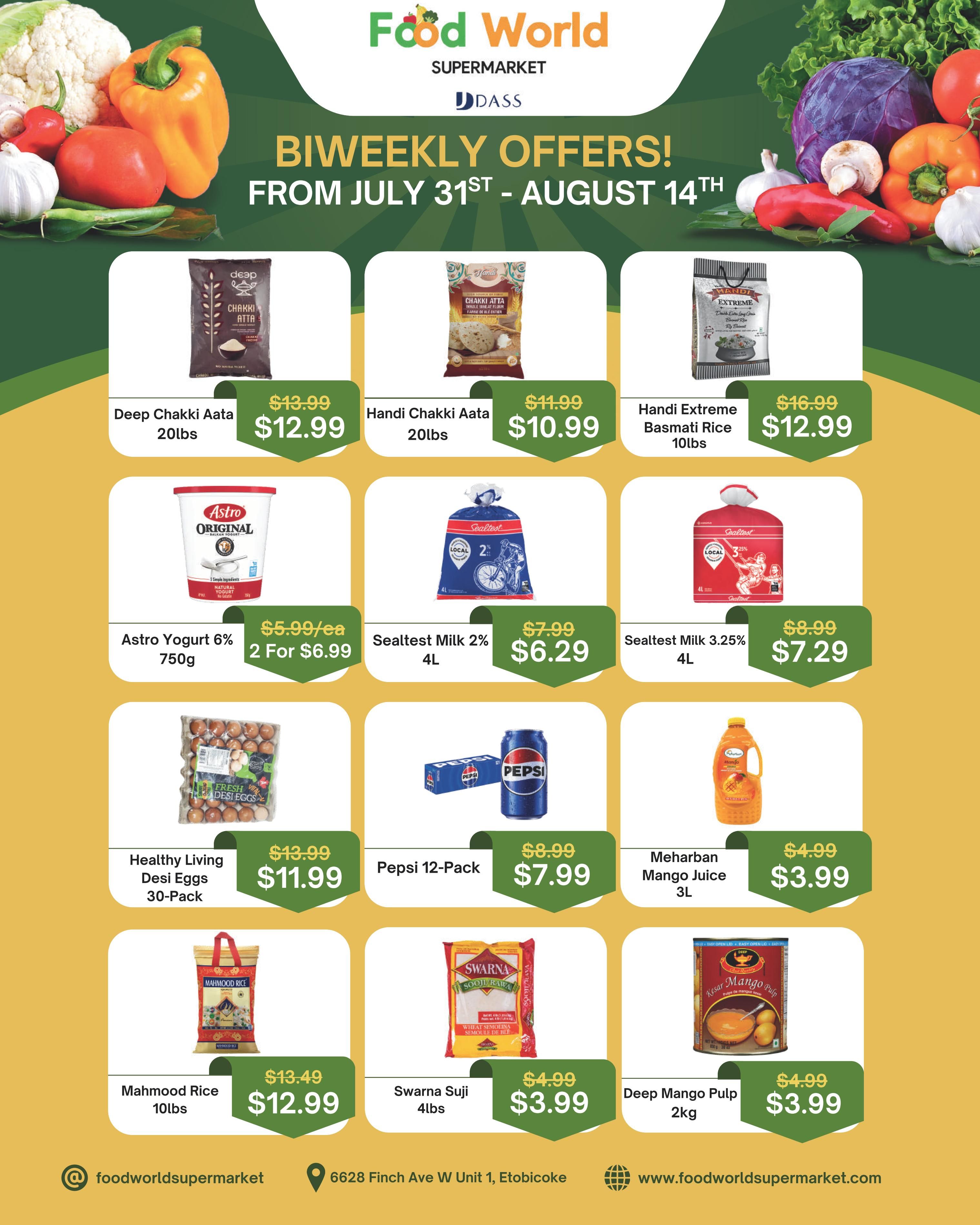 Food World Supermarket Flyer July 31 to August 14