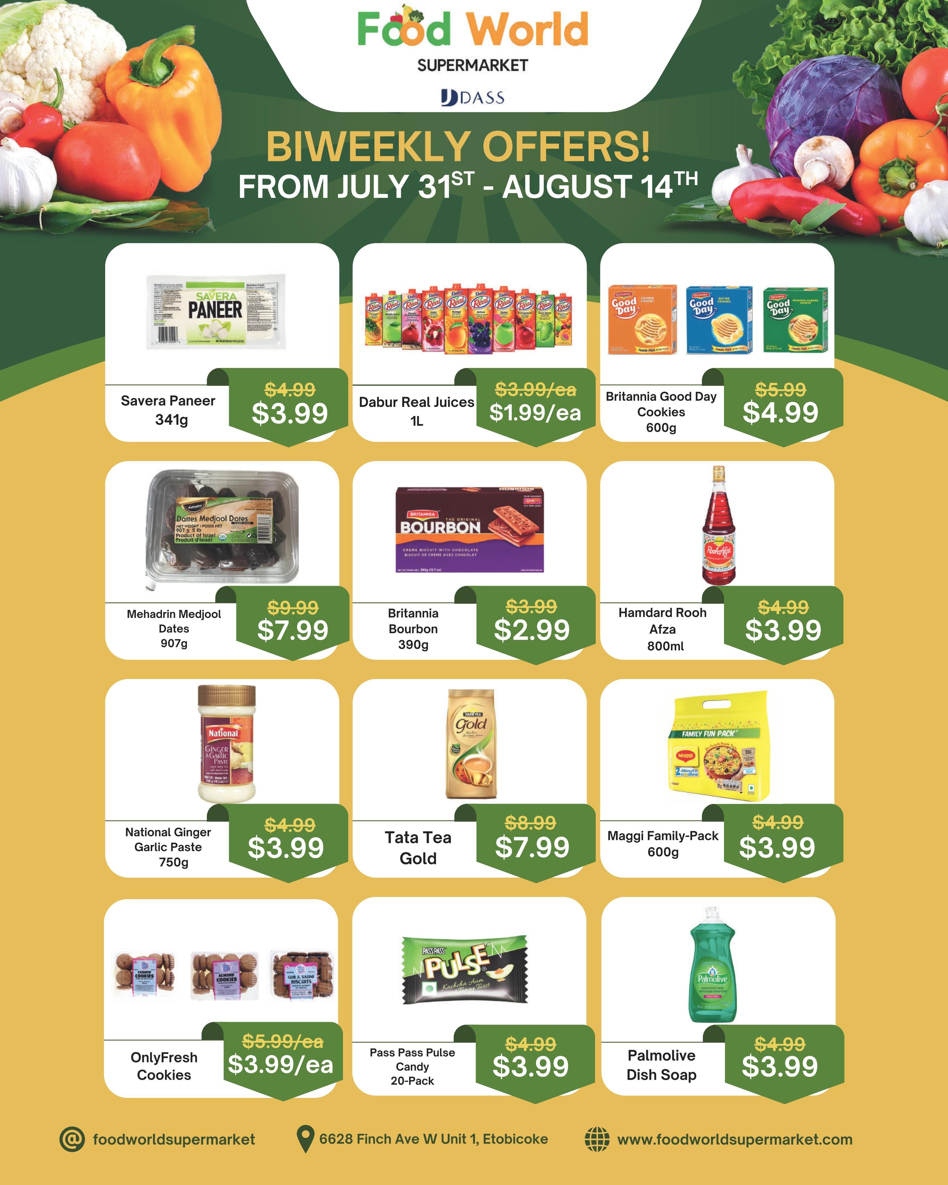 Food World Supermarket Flyer July 31 to August 14