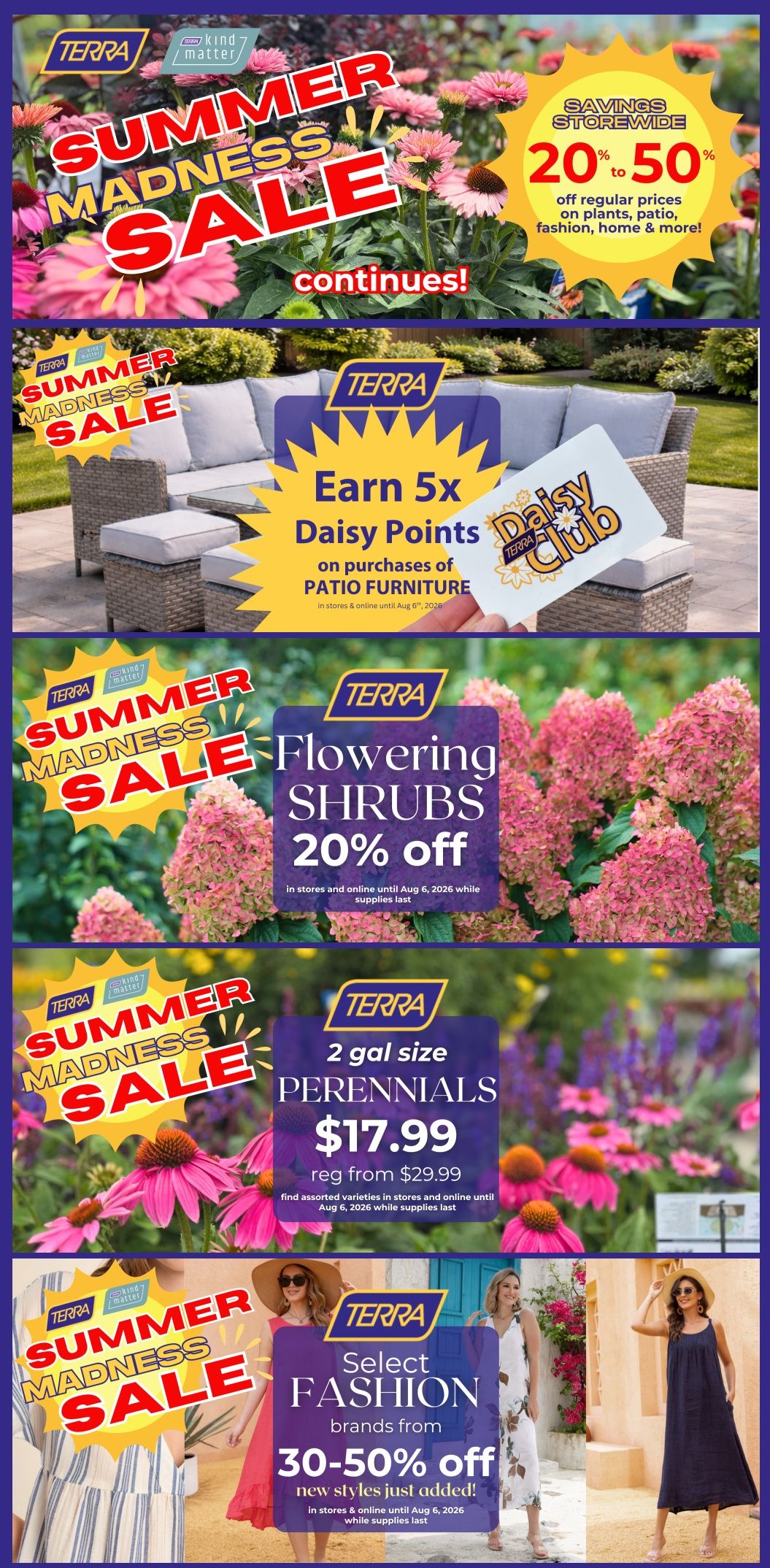 Terra Greenhouses Flyer July 31 to August 6
