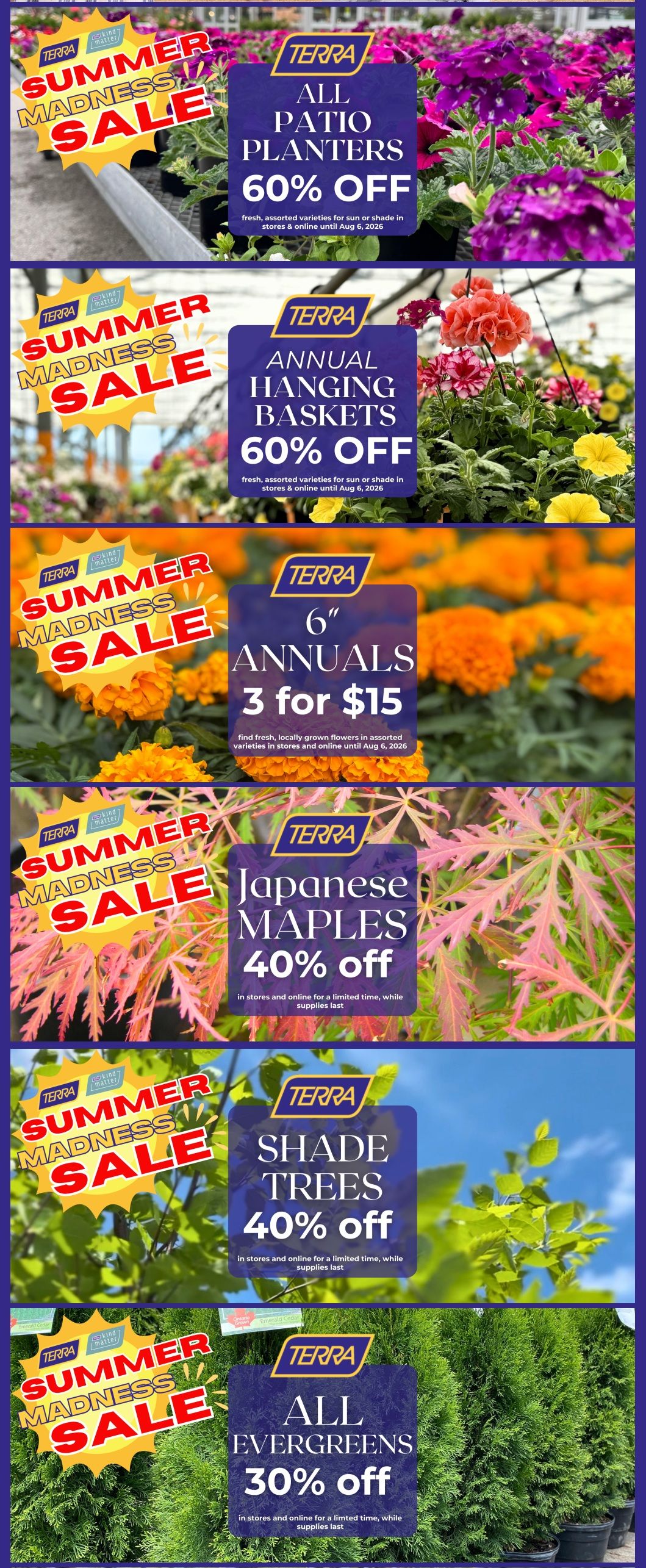 Terra Greenhouses Flyer July 31 to August 6