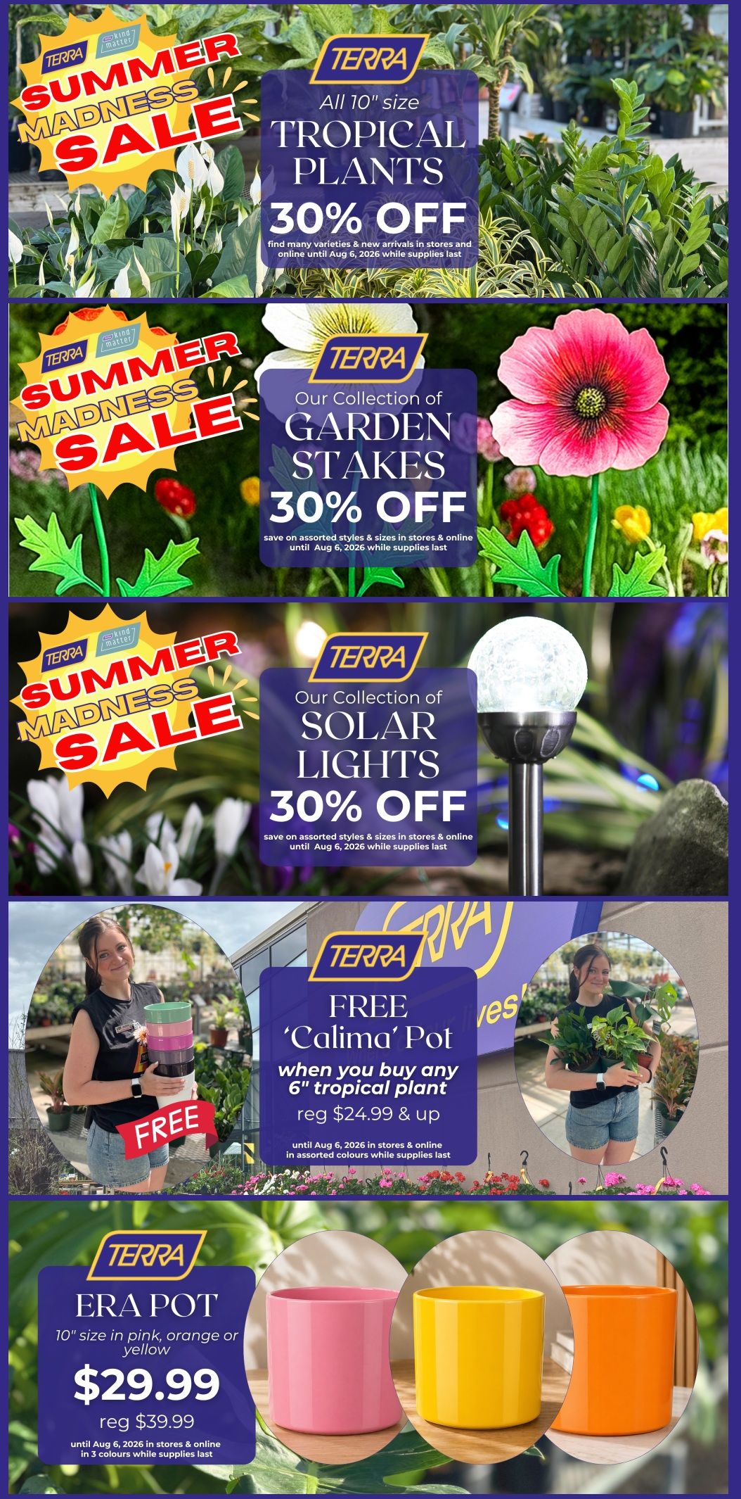 Terra Greenhouses Flyer July 31 to August 6