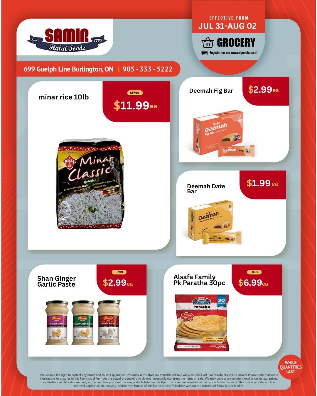 Samir Supermarket (Burlington) Flyer July 31 to August 2