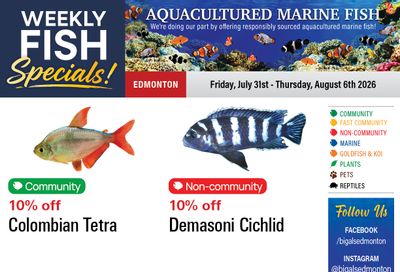 Big Al's (Edmonton) Weekly Specials July 31 to August 6