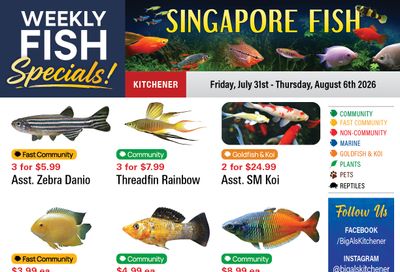 Big Al's (Kitchener) Weekly Specials July 31 to August 6