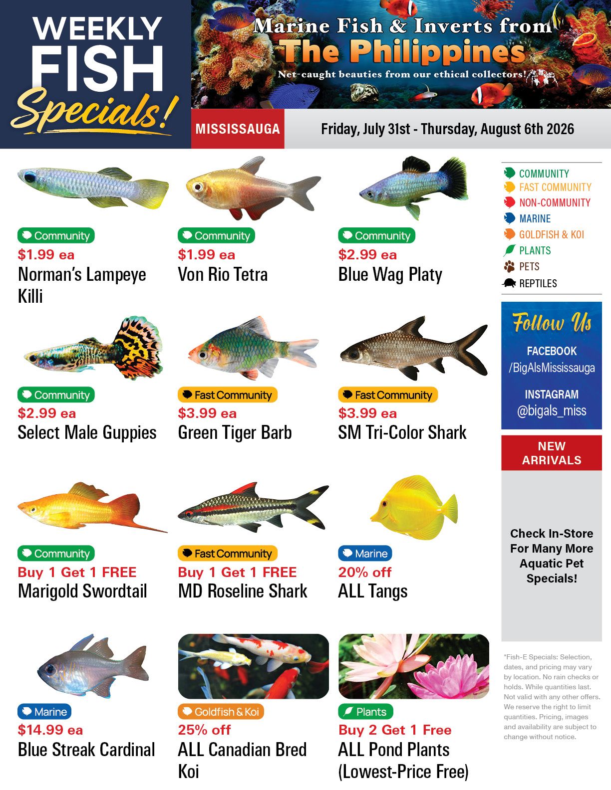 Big Al's (Mississauga) Weekly Specials July 31 to August 6