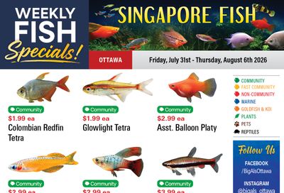 Big Al's (Ottawa) Weekly Specials July 31 to August 6