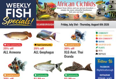Big Al's (Scarborough) Weekly Specials July 31 to August 6