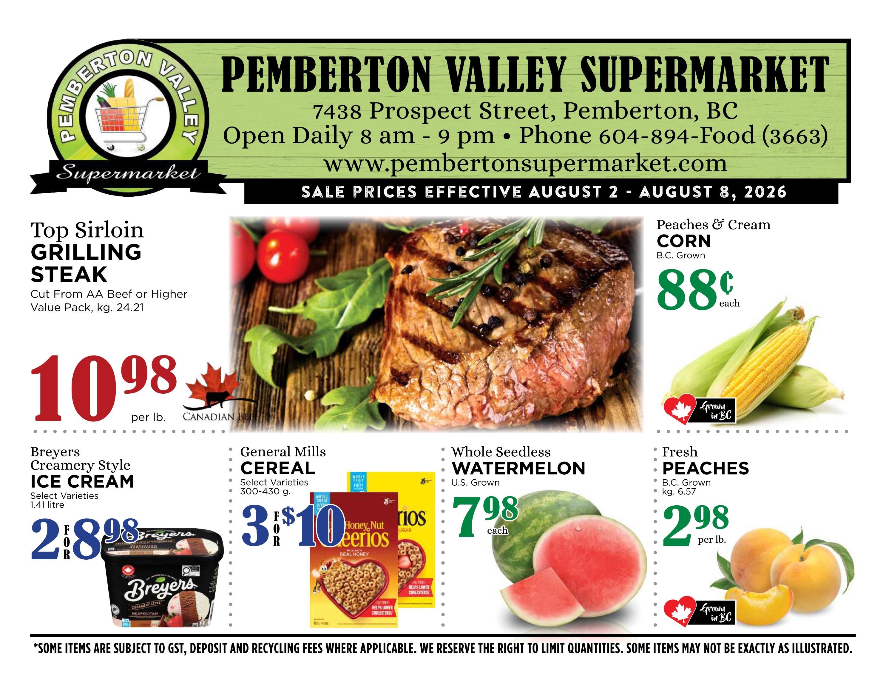 Pemberton Valley Supermarket Flyer August 2 to 8