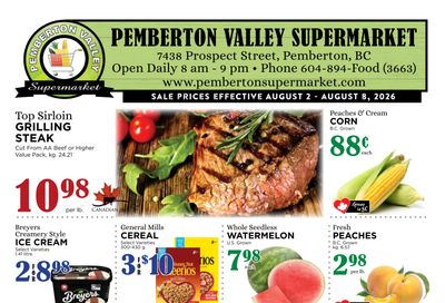 Pemberton Valley Supermarket Flyer August 2 to 8