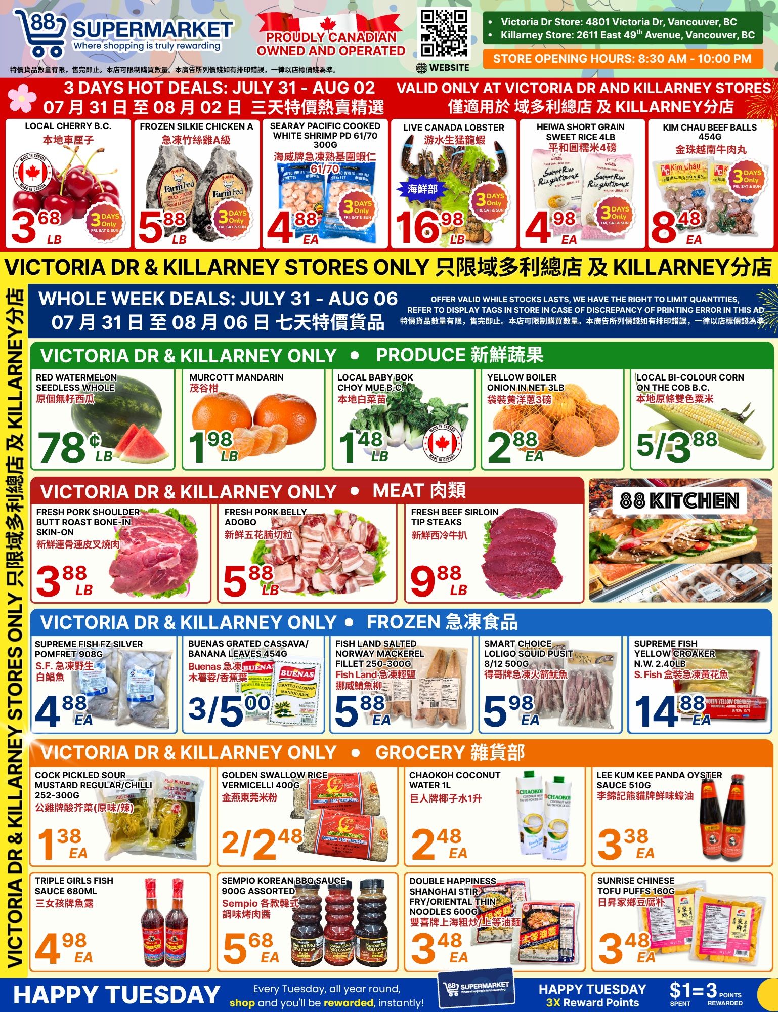 88 Supermarket Flyer July 31 to August 6