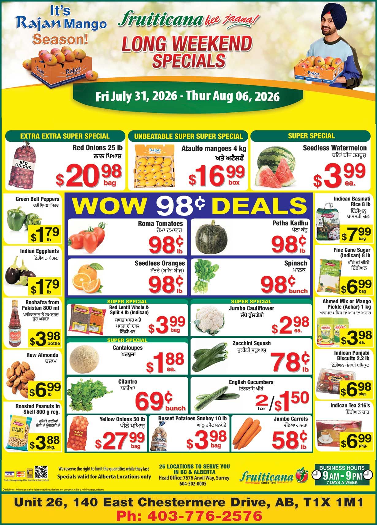 Fruiticana (Chestermere) Flyer July 31 to August 6