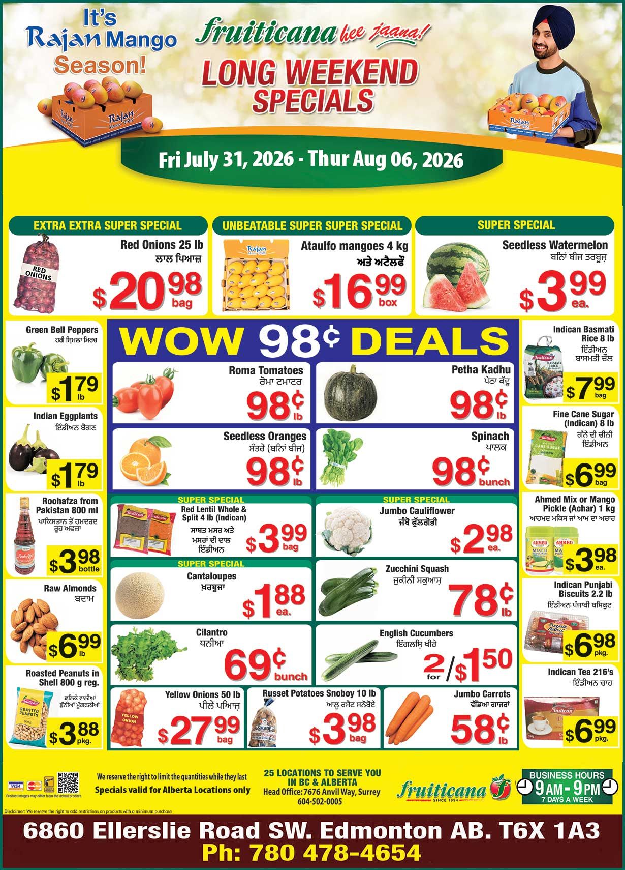 Fruiticana (Edmonton) Flyer July 31 to August 6
