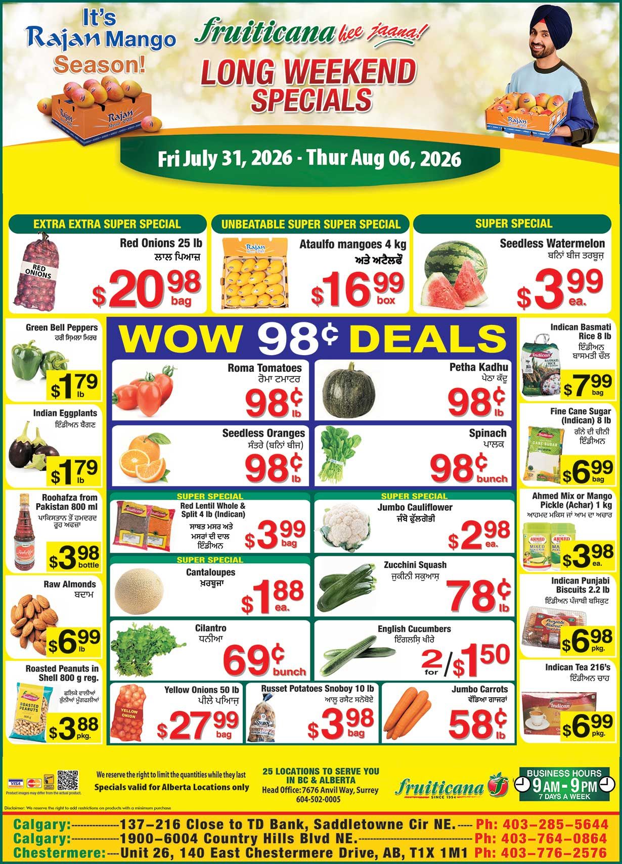 Fruiticana (Calgary) Flyer July 31 to August 6