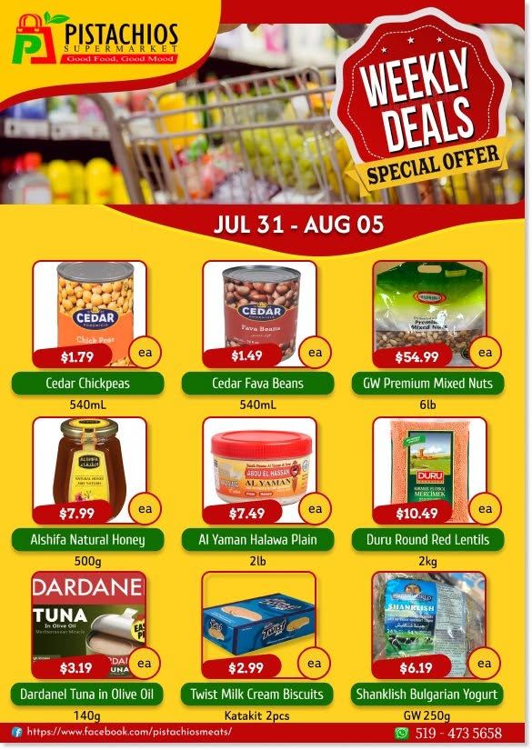 Pistachios Supermarket Flyer July 31 to August 5