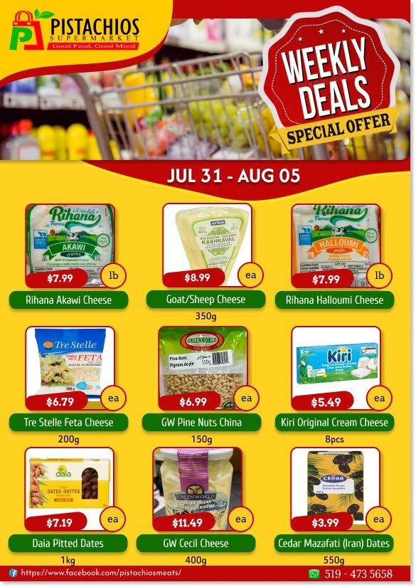 Pistachios Supermarket Flyer July 31 to August 5