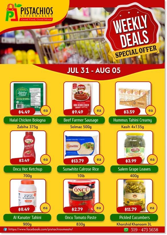 Pistachios Supermarket Flyer July 31 to August 5
