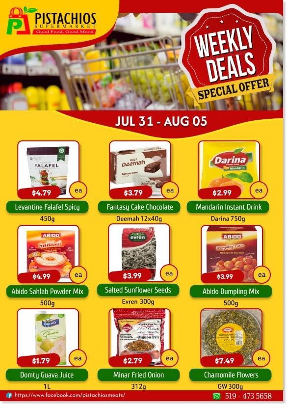Pistachios Supermarket Flyer July 31 to August 5