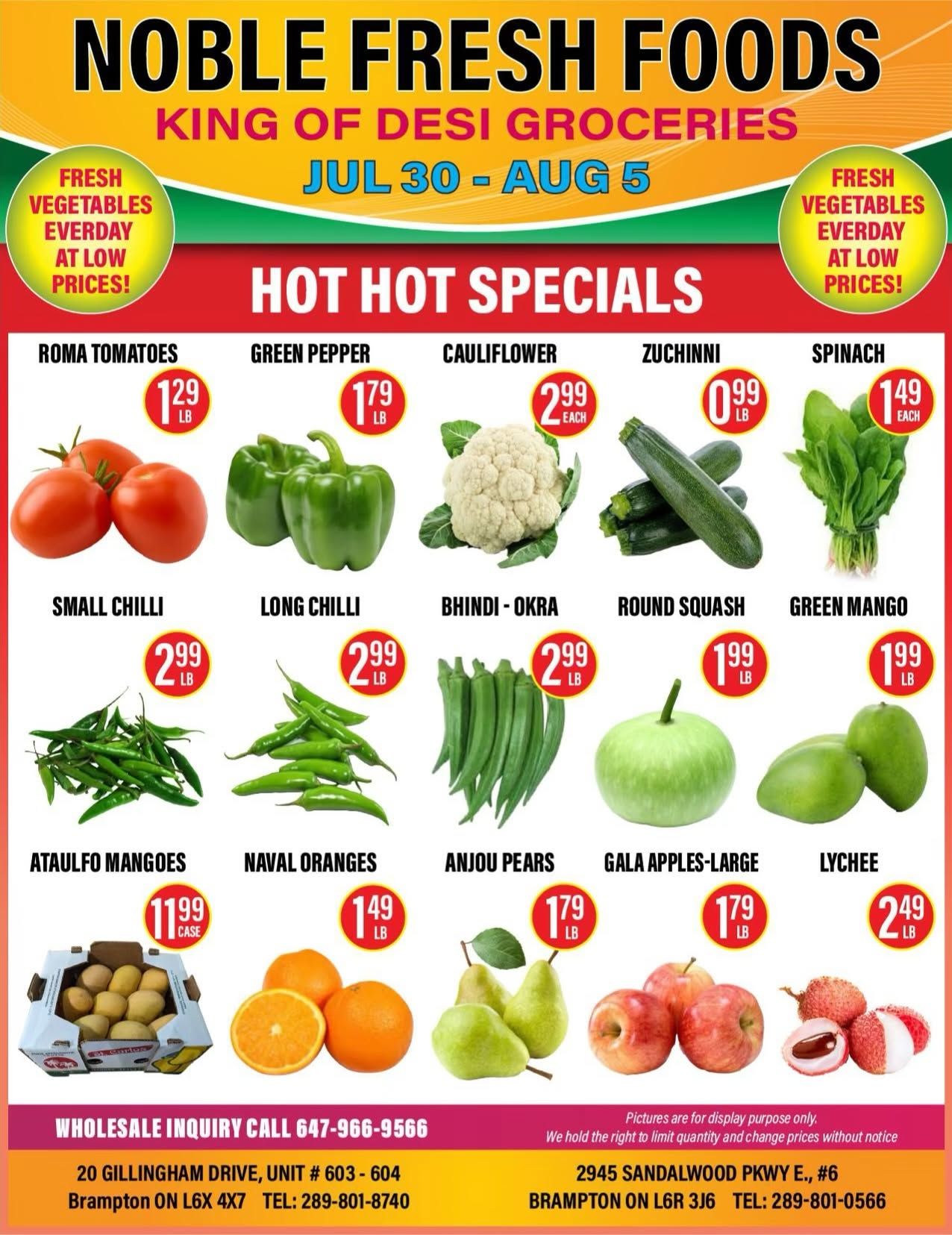 Noble Fresh Foods Flyer July 30 to August 5
