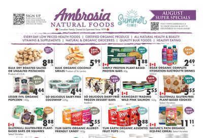 Ambrosia Natural Foods Flyer August 1 to 31