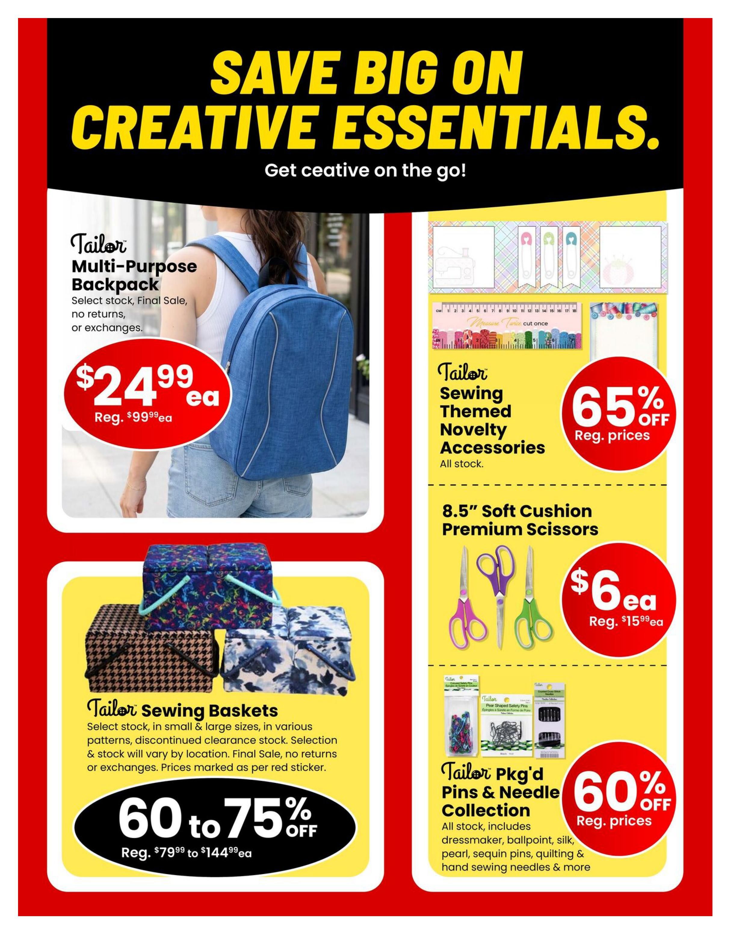 Fabricland (West) Flyer August 1 to 31