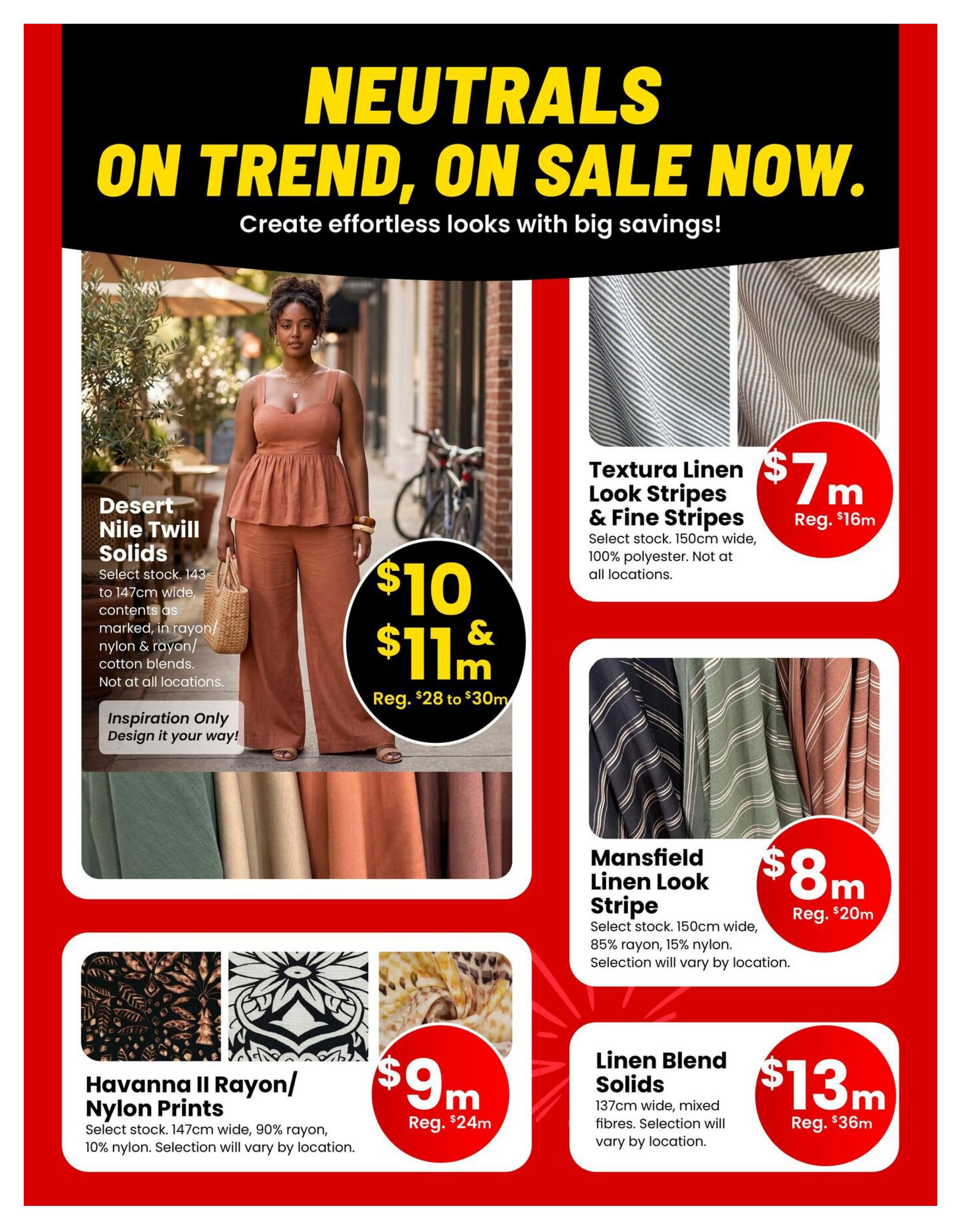 Fabricland (West) Flyer August 1 to 31