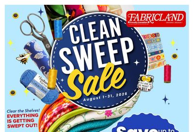 Fabricland (ON) Flyer August 1 to 31