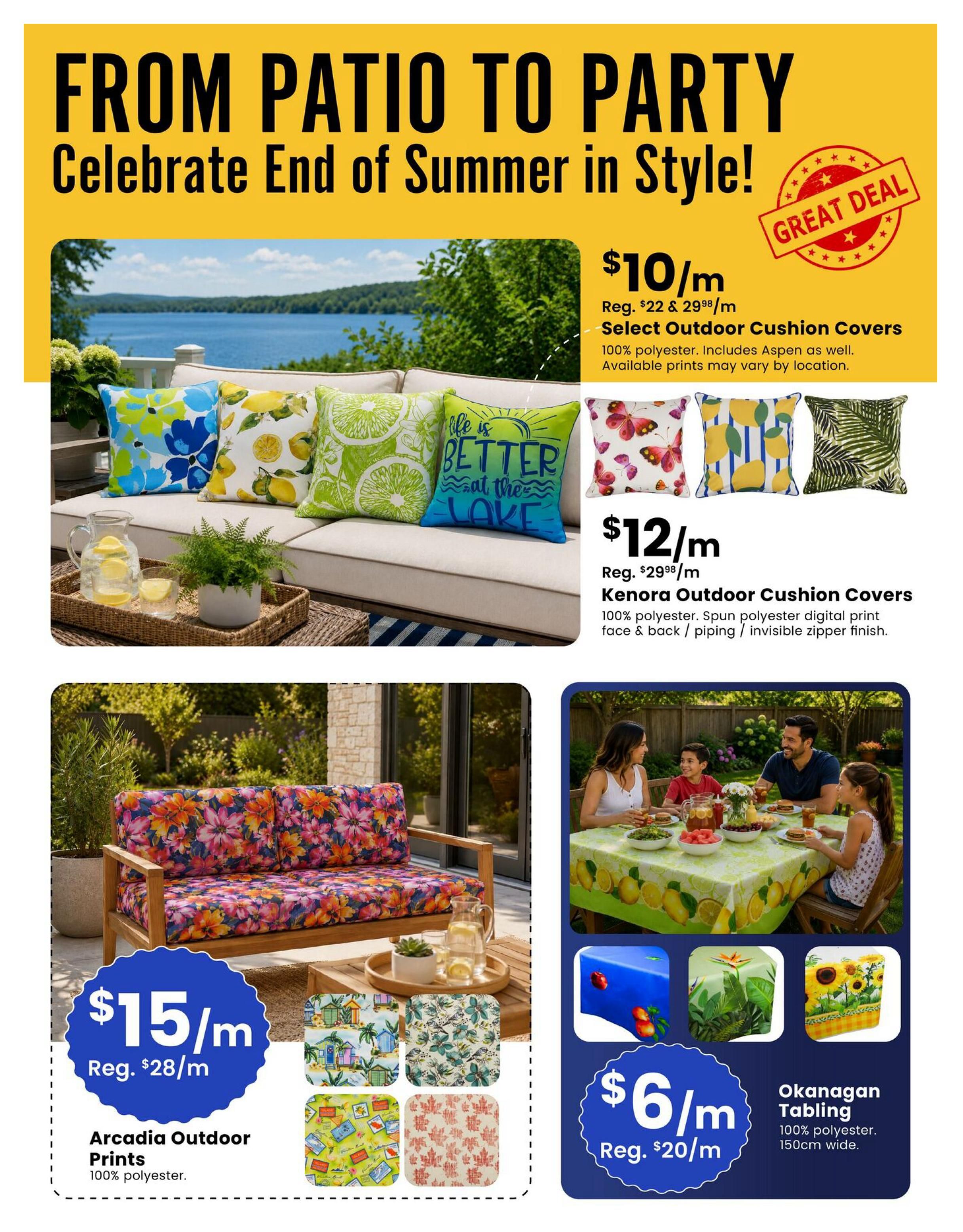 Fabricland (ON) Flyer August 1 to 31
