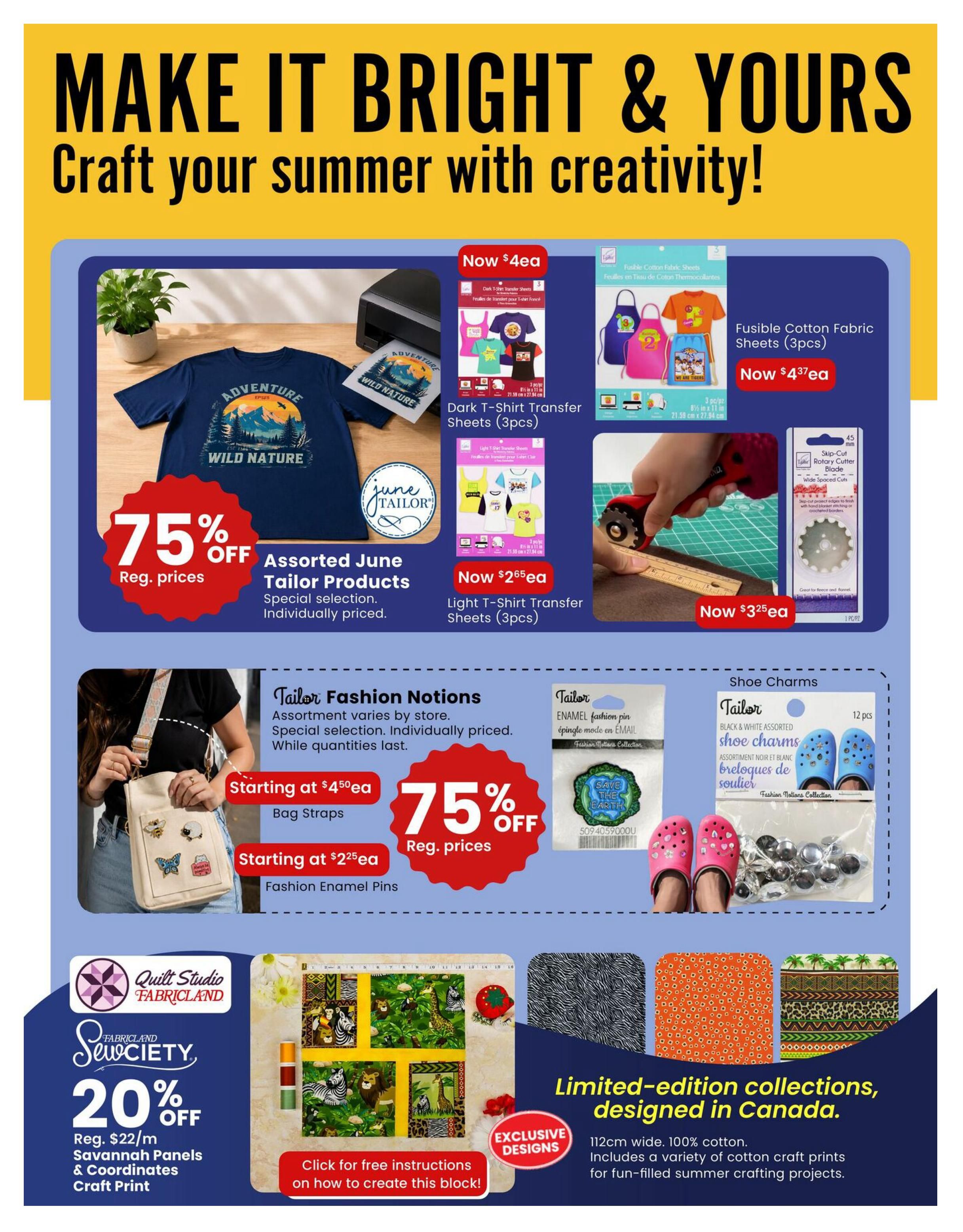 Fabricland (ON) Flyer August 1 to 31