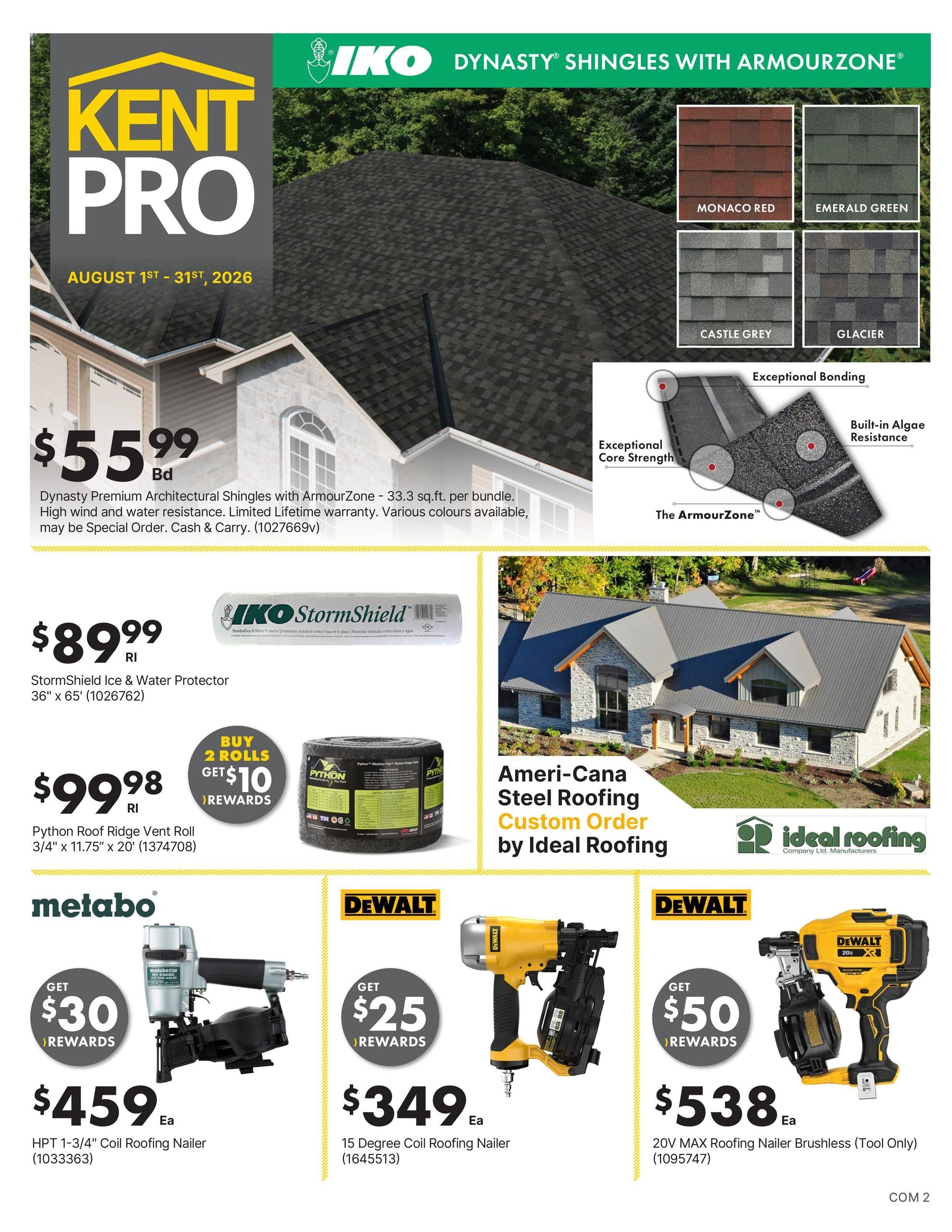 KentPro Monthly Flyer August 1 to 31