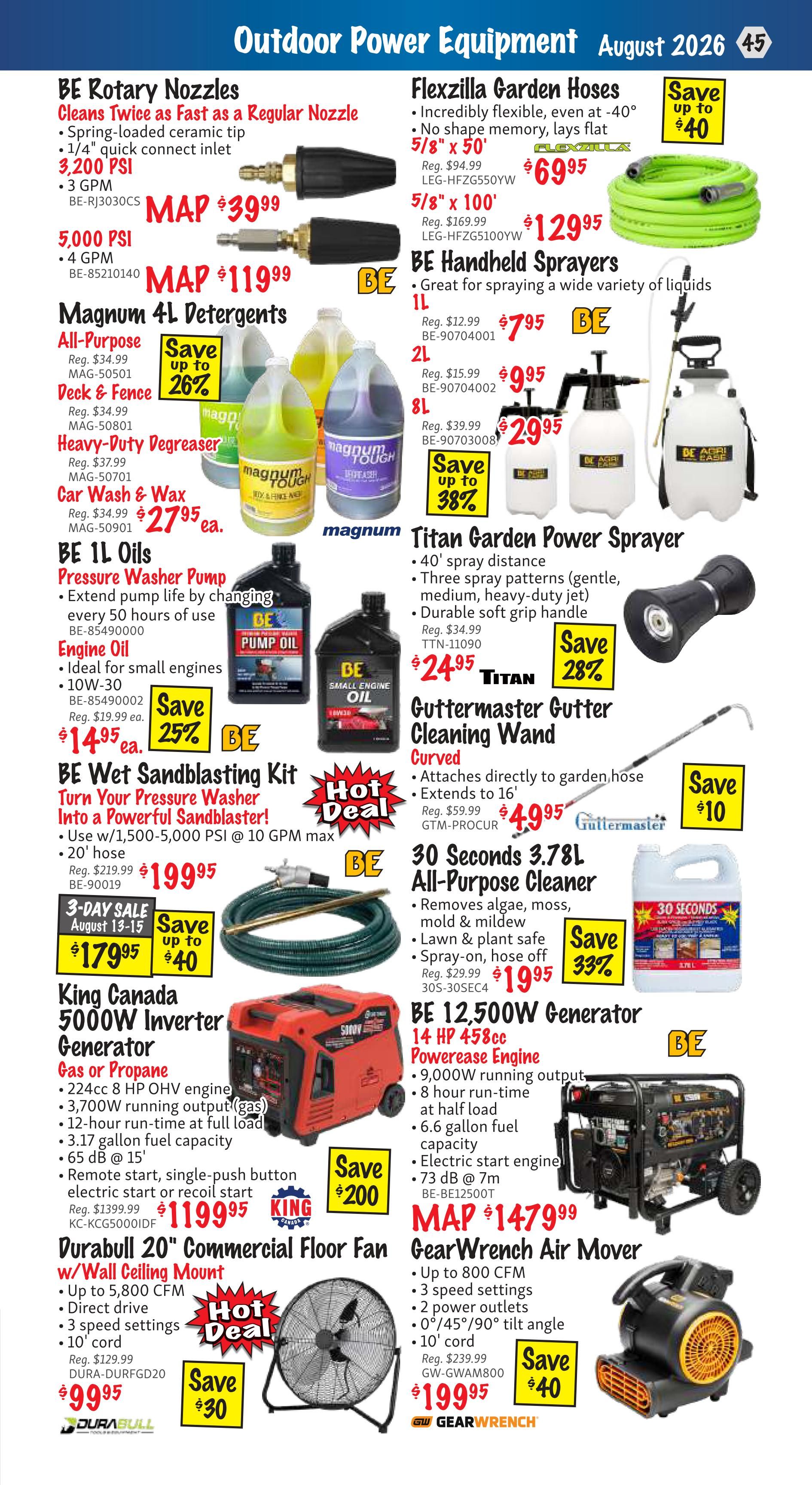 KMS Tools and Equipment Flyer August 1 to 31