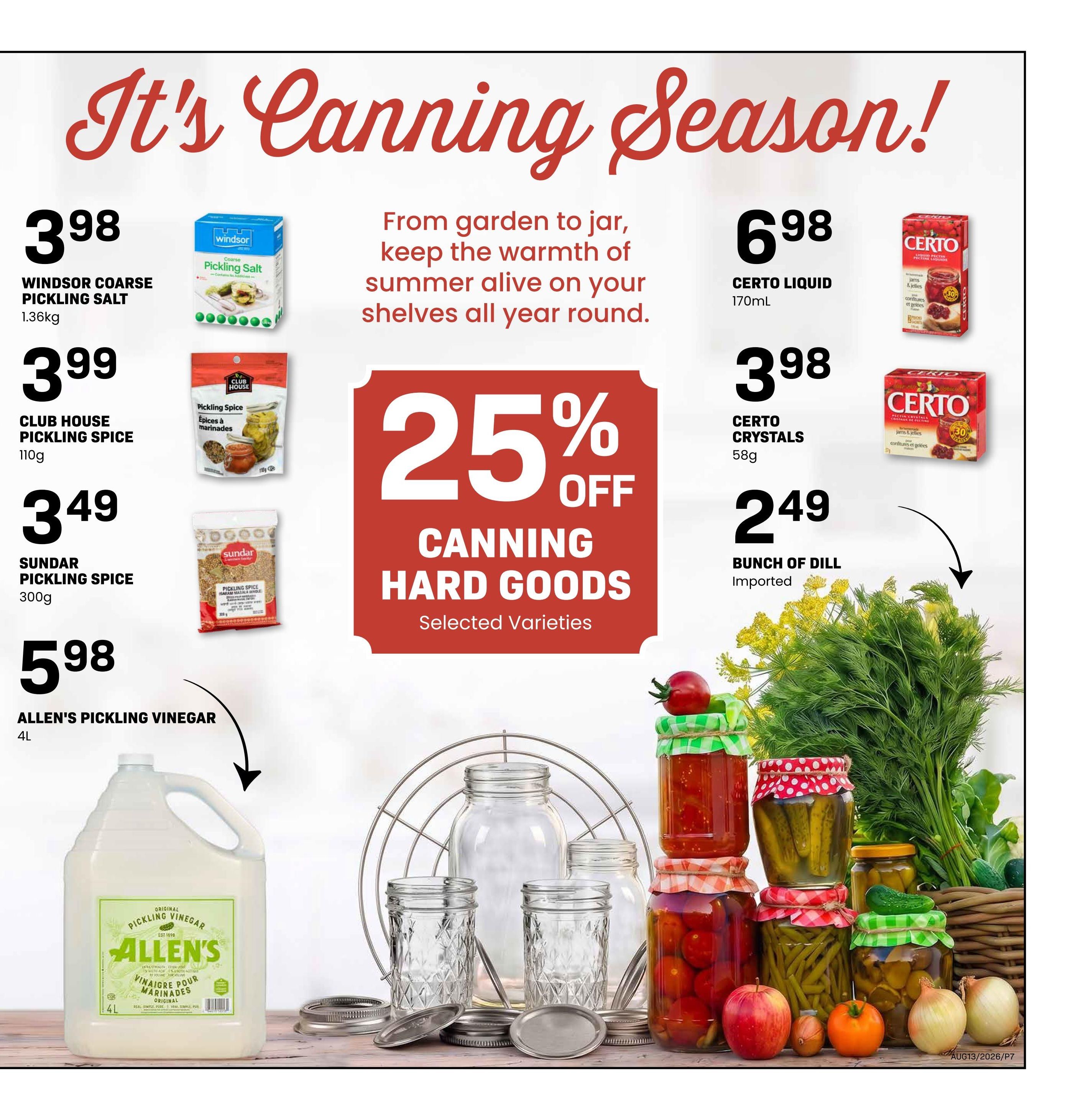 Freson Bros. Flyer August 7 to 13