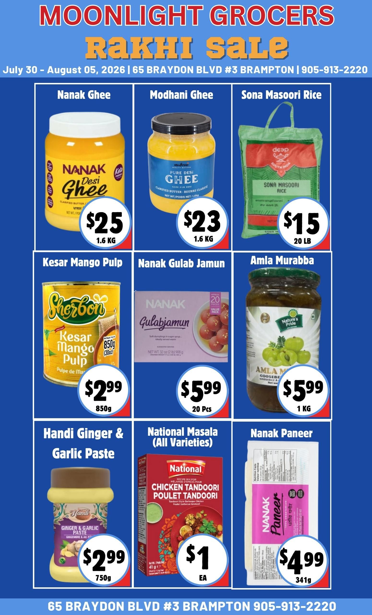 Moonlight Grocers Flyer July 30 to August 5