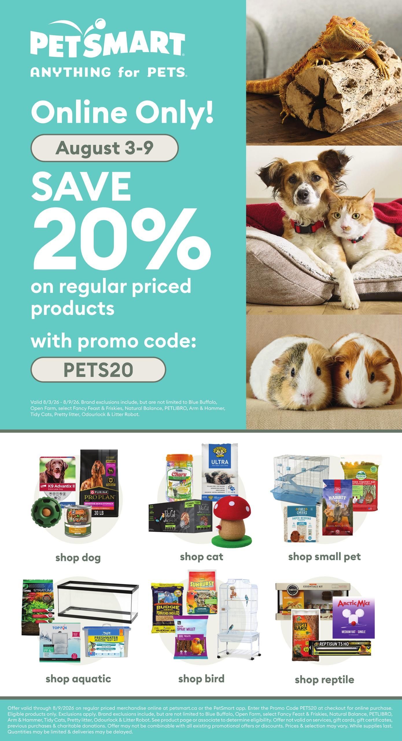 PetSmart Flyer August 3 to 9