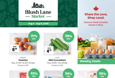 Blush Lane Organic Market Flyer August 2 to 8