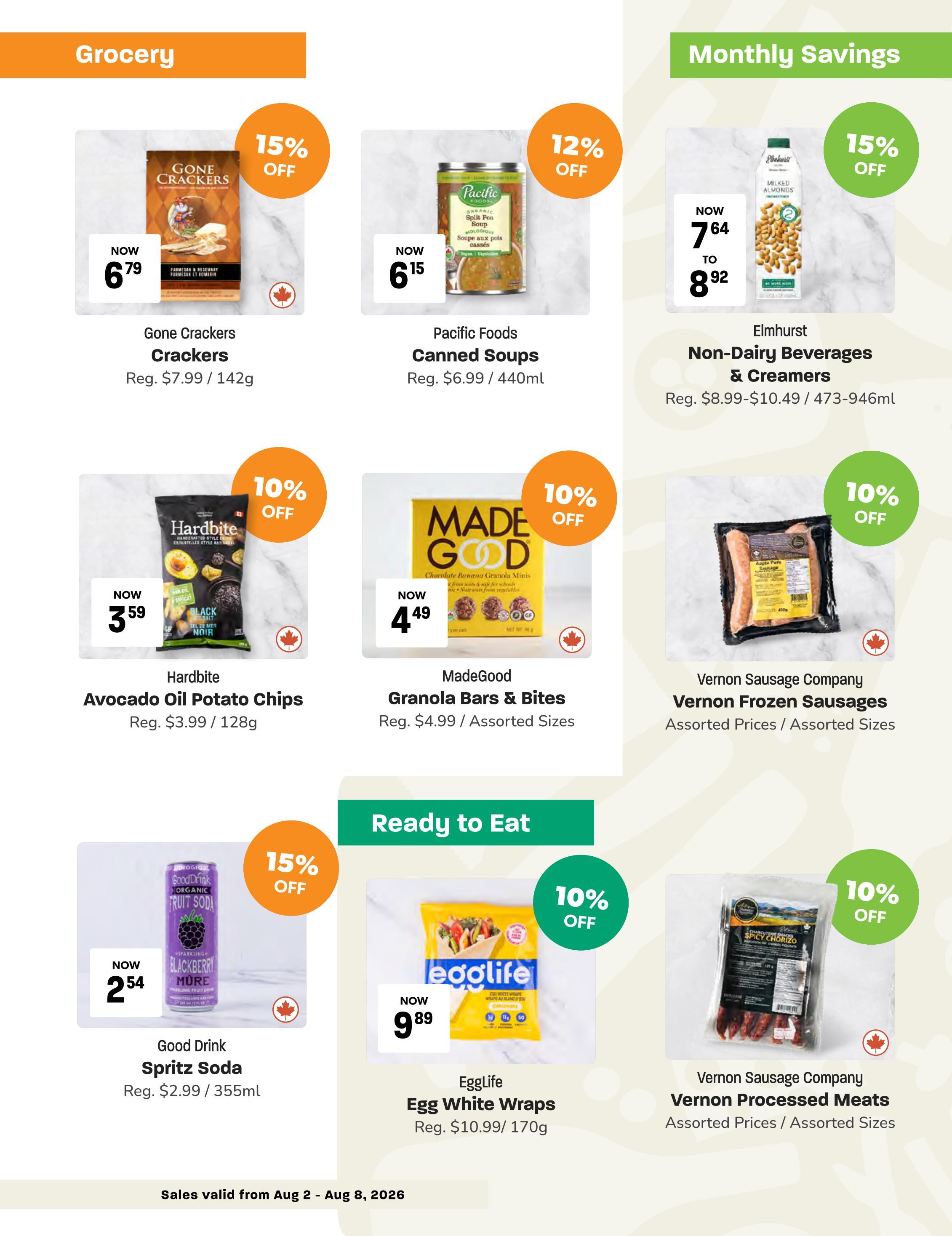 Blush Lane Organic Market Flyer August 2 to 8
