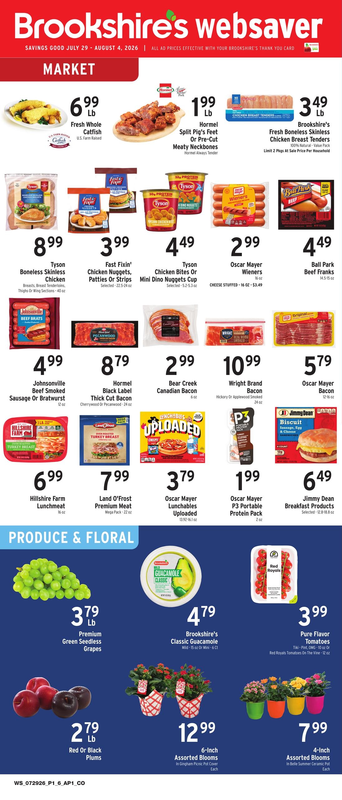 Brookshire's (LA, TX) Websaver Weekly Ad July 29 - August 4, 2026