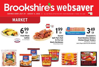 Brookshire's (LA, TX) Websaver Weekly Ad July 29 - August 4, 2026